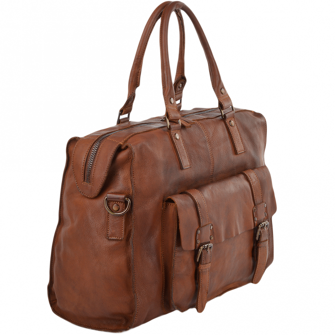 Ashwood Leather Vintage Weekend Leather Holdall Rust : 7997