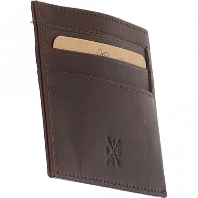 Ashwood Leather Waxy Leather Classic 6 Card Holder Wallet Brown: W-84