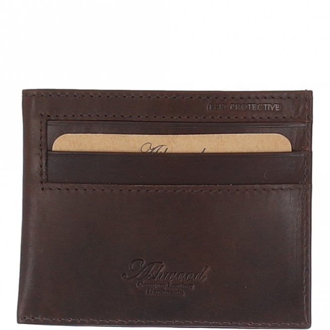 Ashwood Leather Waxy Leather Classic 6 Card Holder Wallet Brown: W-84