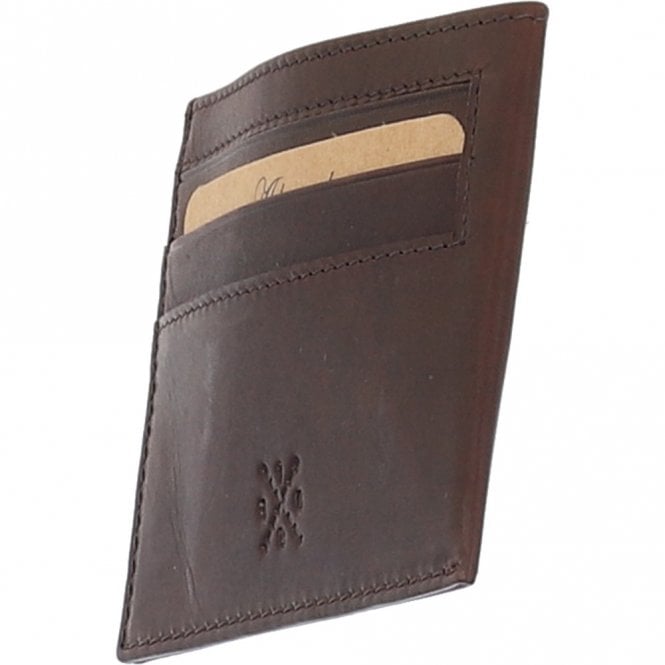 Ashwood Leather Waxy Leather Classic 6 Card Holder Wallet Brown: W-84