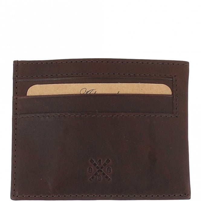 ashwood leather Waxy Leather Classic 6 Card Holder Wallet Brown: W-84