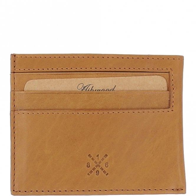 ashwood leather Waxy Leather Classic 6 Card Holder Wallet Cognac: W-84