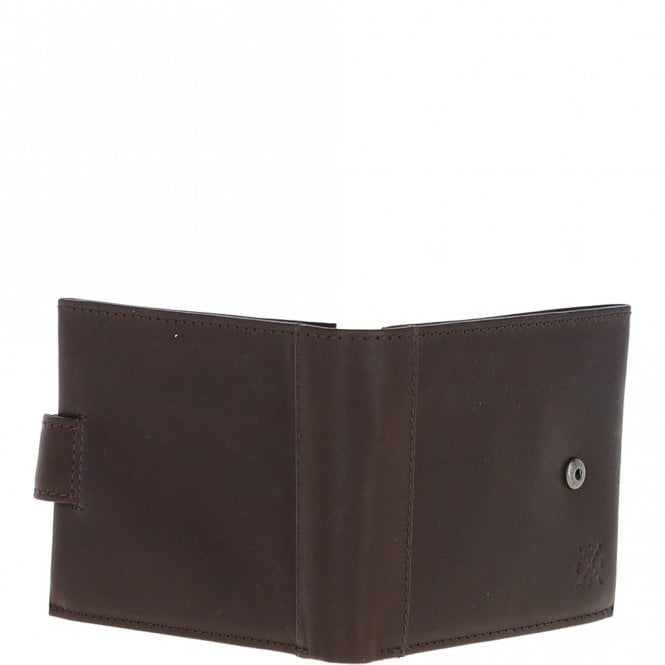 Ashwood Leather Waxy Leather RFID Wallet & Key Ring Set Brown: W-85