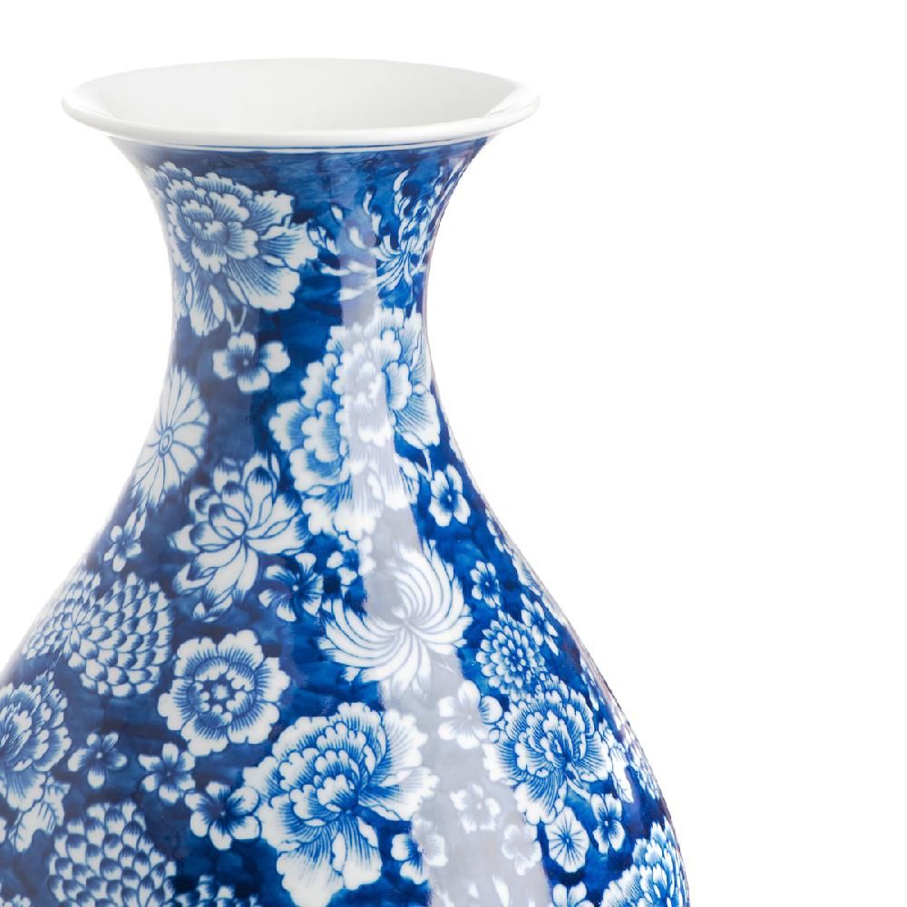 Ashwood Leather BLEU-BLANC VASE