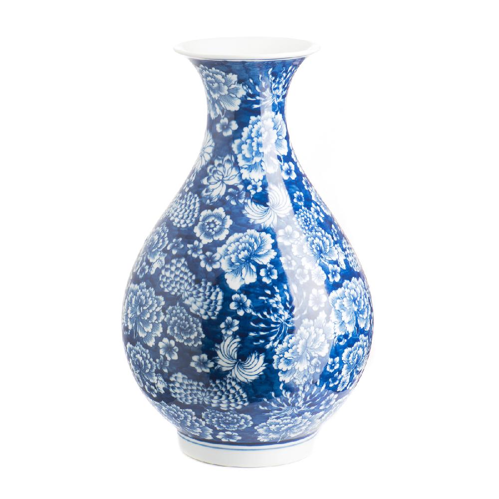 ashwood leather BLEU-BLANC VASE