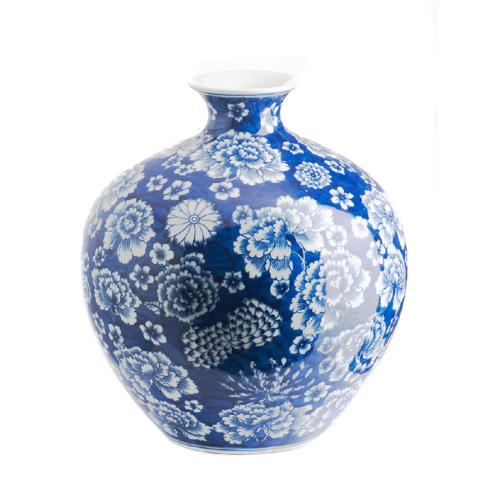 ashwood leather BLEU-BLANC VASE