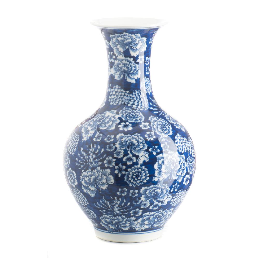ashwood leather BLEU-BLANC VASE