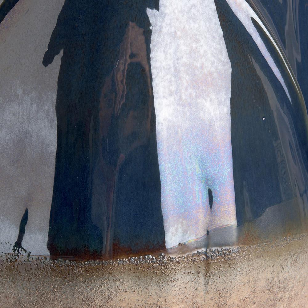 Ashwood Leather BLUE AND BLACK FLAME VASE XXL