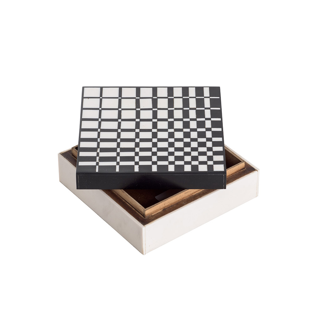 Ashwood Leather BOX BLACK AND WHITE CUBE SS
