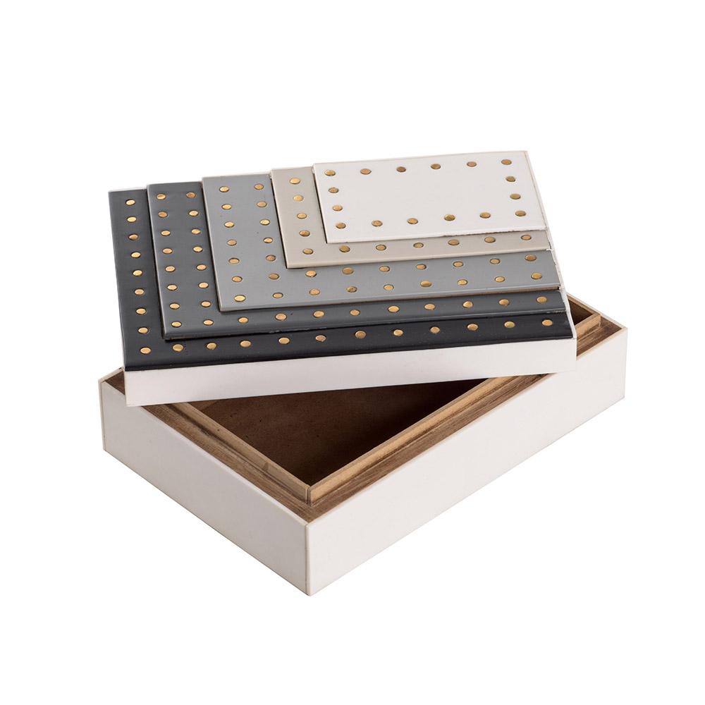 Ashwood Leather BOX GOLD POINT & WHITE B