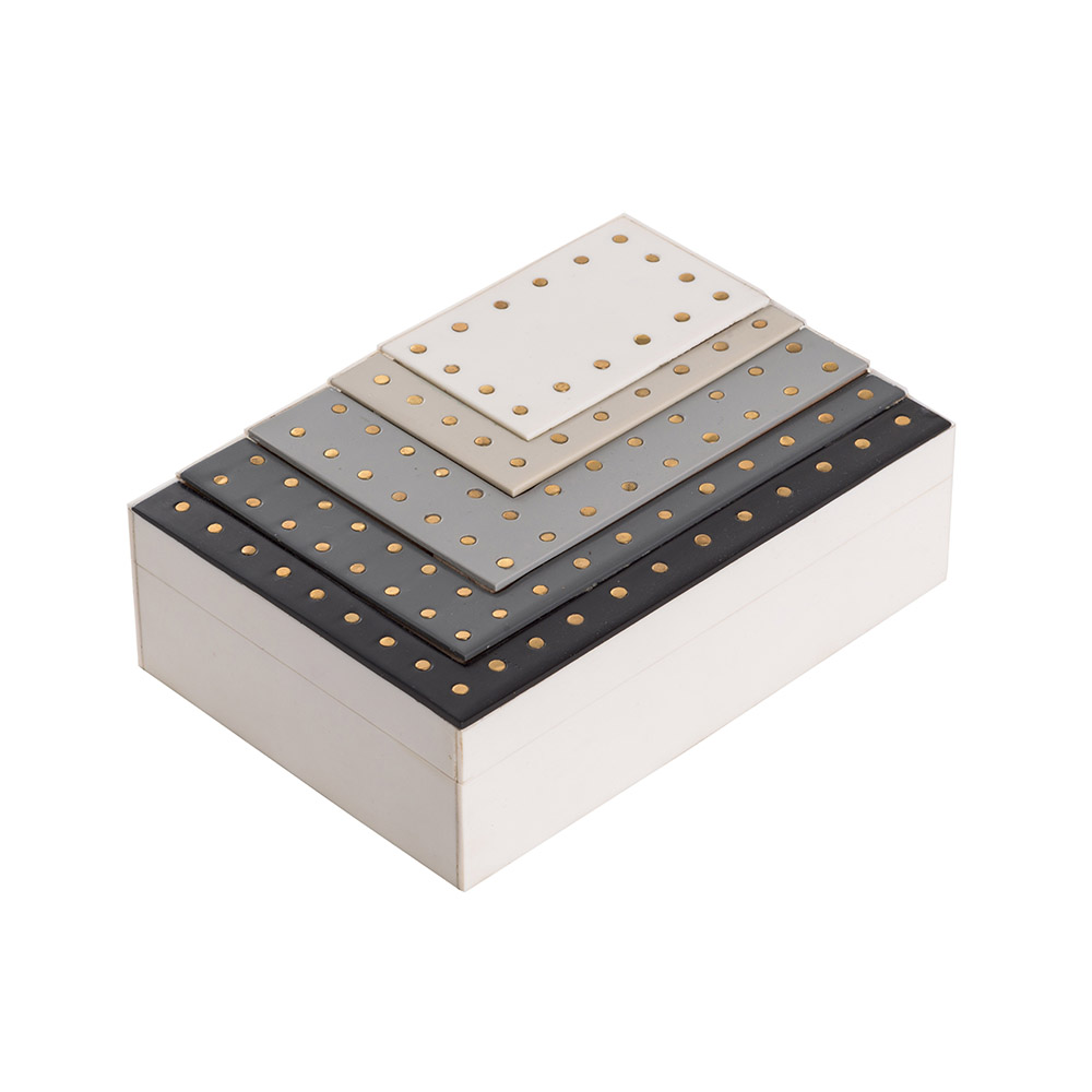 ashwood leather BOX GOLD POINT & WHITE B