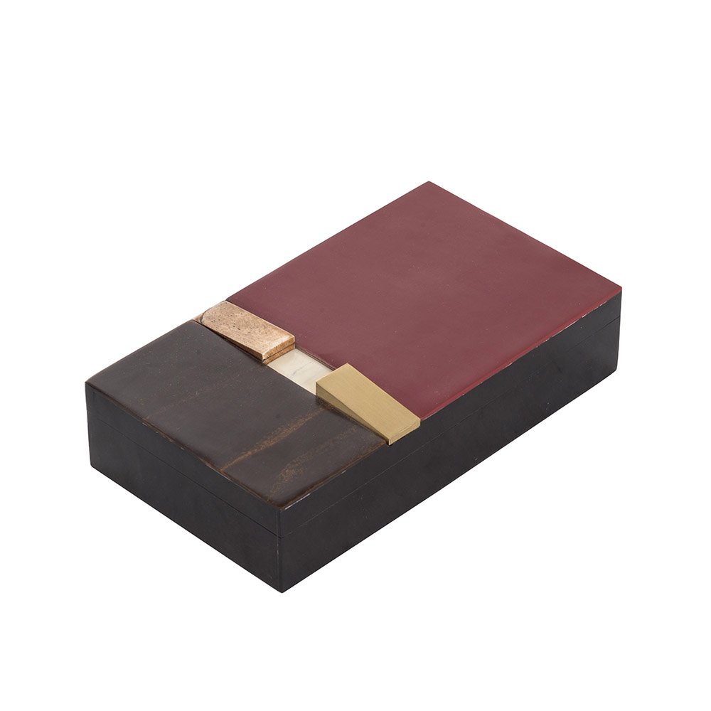 ashwood leather BOX RED AND GOLD A