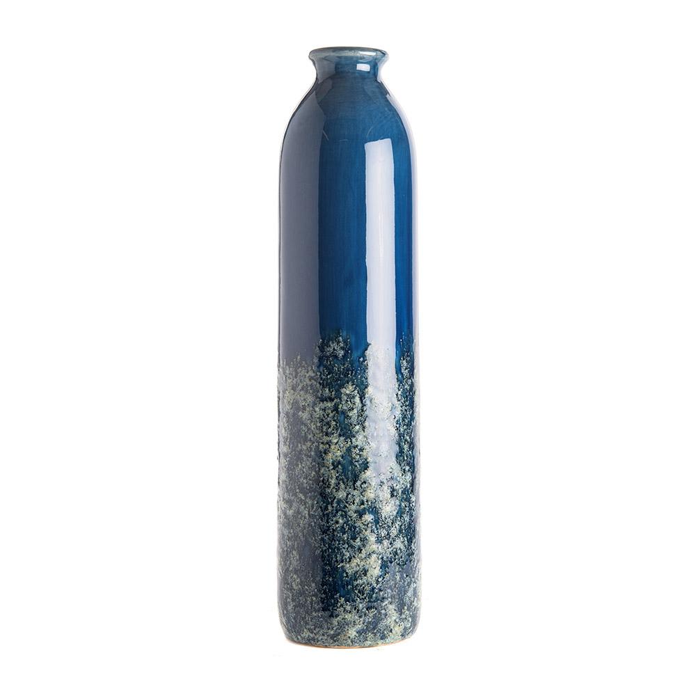 ashwood leather COLUMN BLUE CERAMIC VASE XL