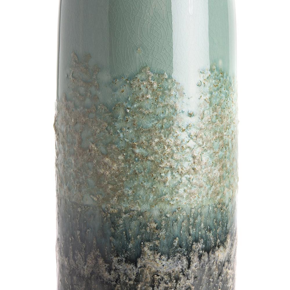 Ashwood Leather COLUMN LIGHT GREEN CERAMIC VASE M