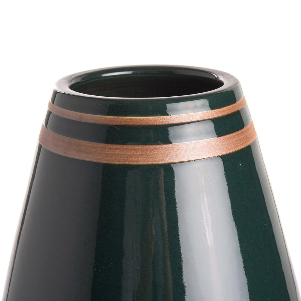 Ashwood Leather DOME VASE BLACK CIRCLE M
