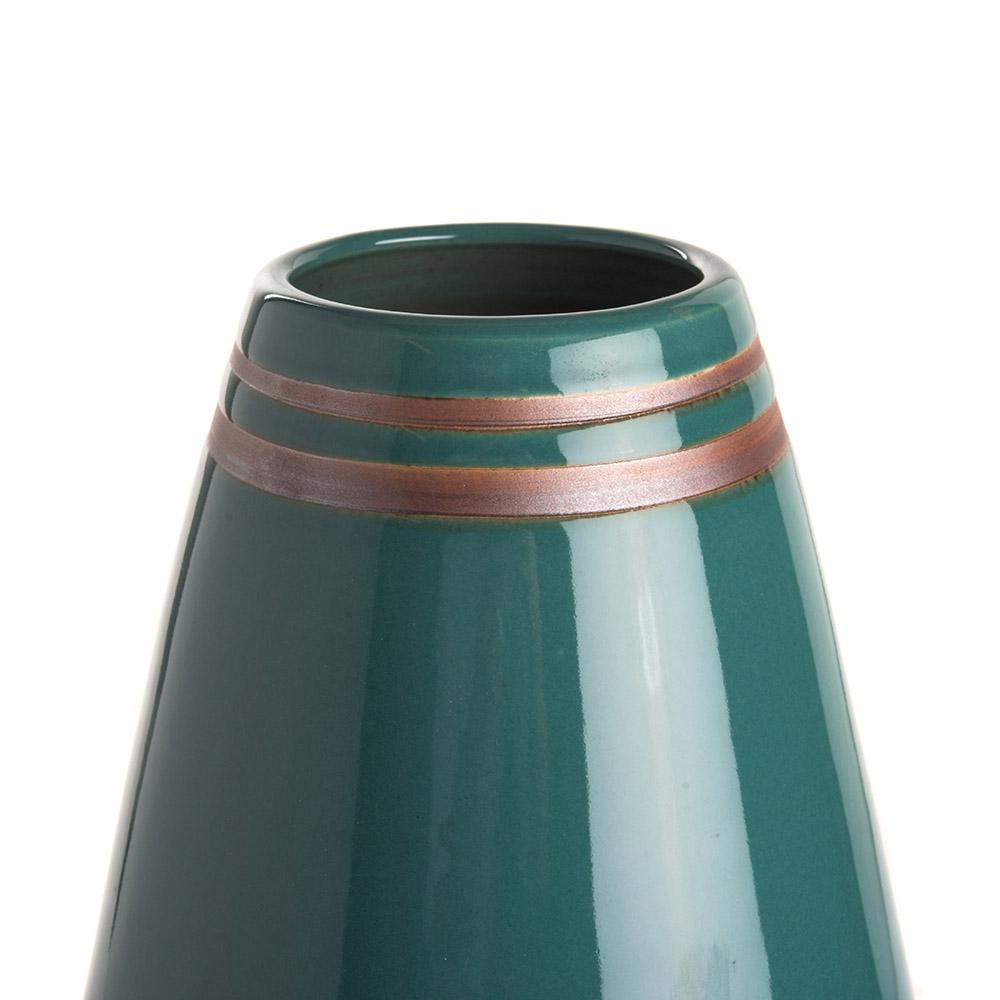 Ashwood Leather DOME VASE GREEN CIRCLE M