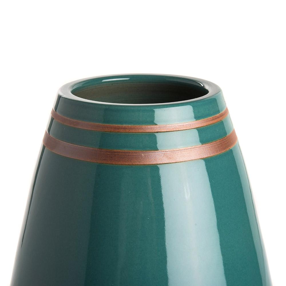 Ashwood Leather DOME VASE GREEN CIRCLE S