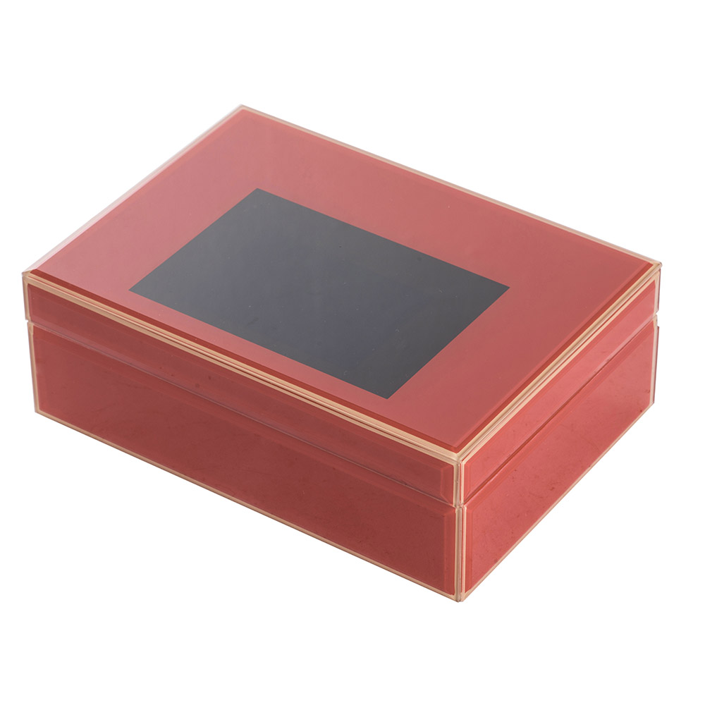 ashwood leather GLASS BOX RED L