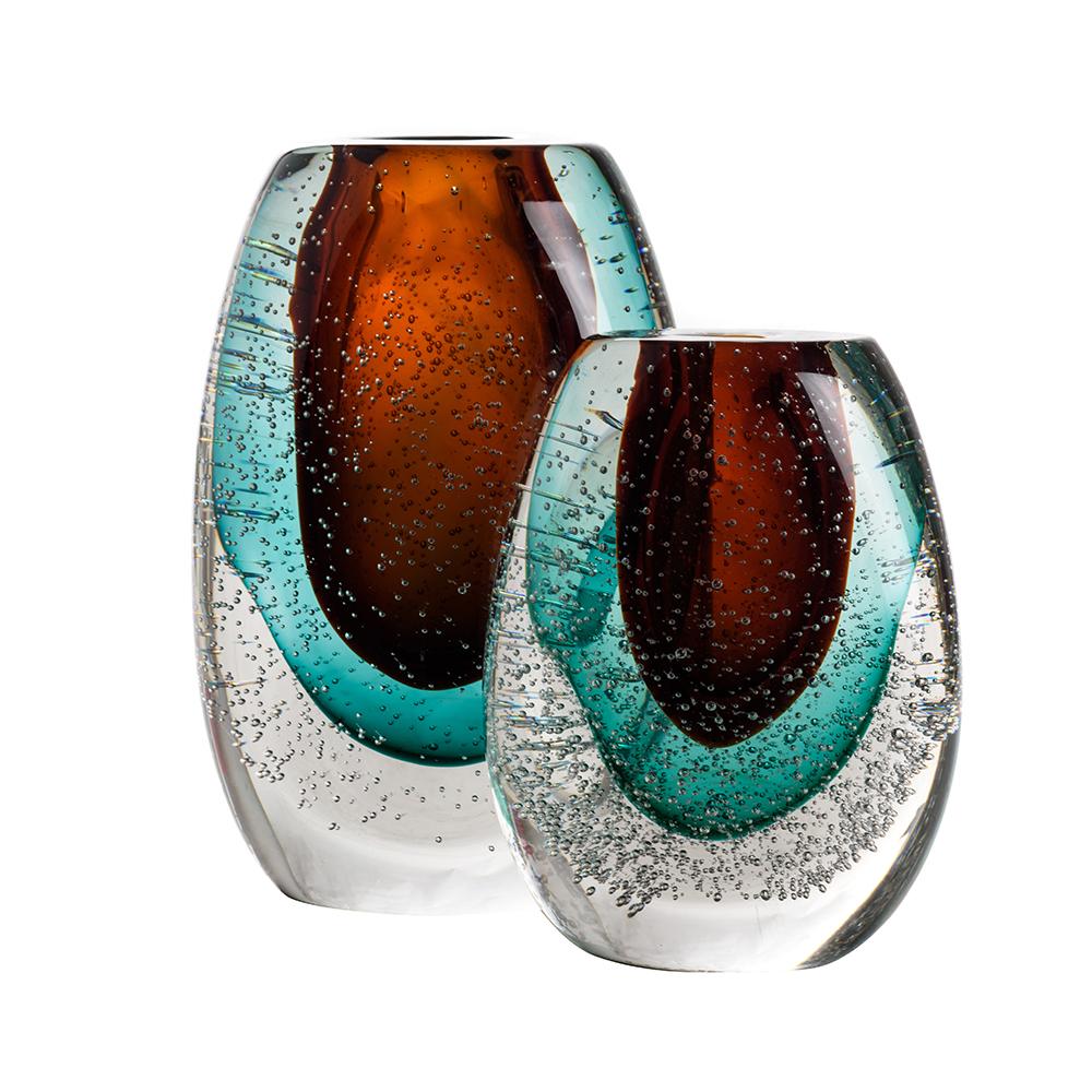 Ashwood Leather GLASS VASE FATIMA’S EYE L
