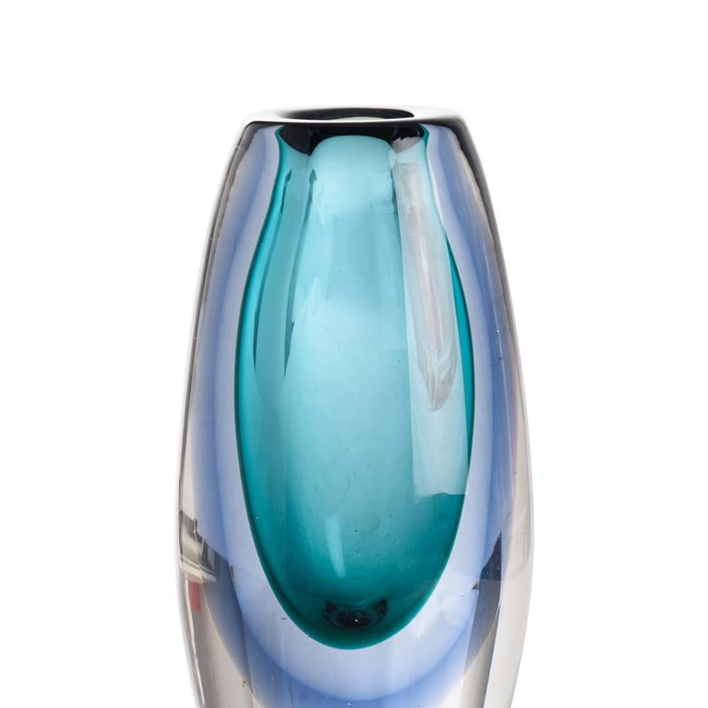 Ashwood Leather GLASS VASE NIOBE TURQUOISE