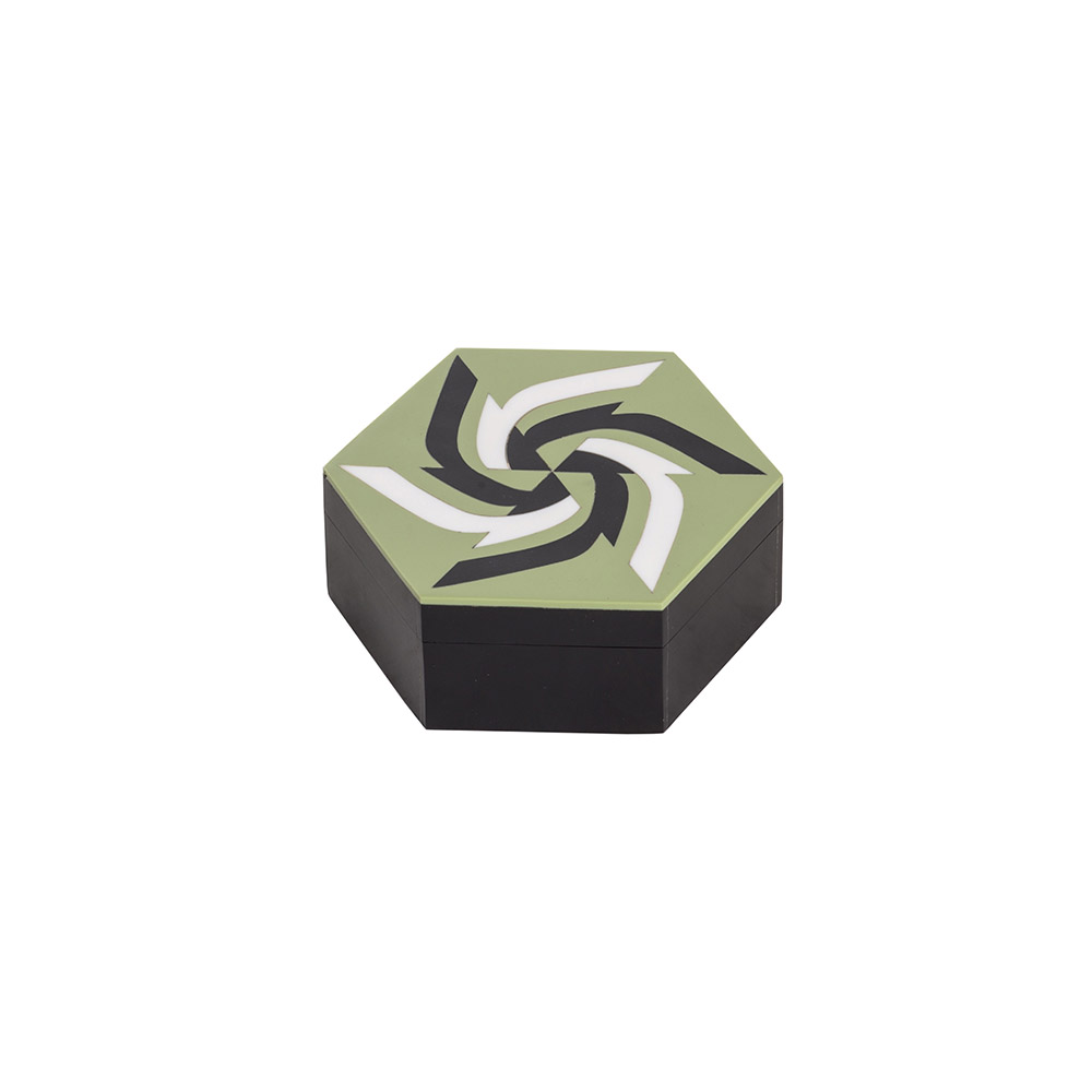 ashwood leather HEXAGONAL BOX GREEN SPIRALE
