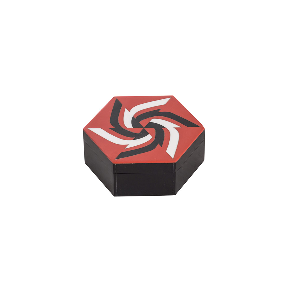 ashwood leather HEXAGONAL BOX RED SPIRALE