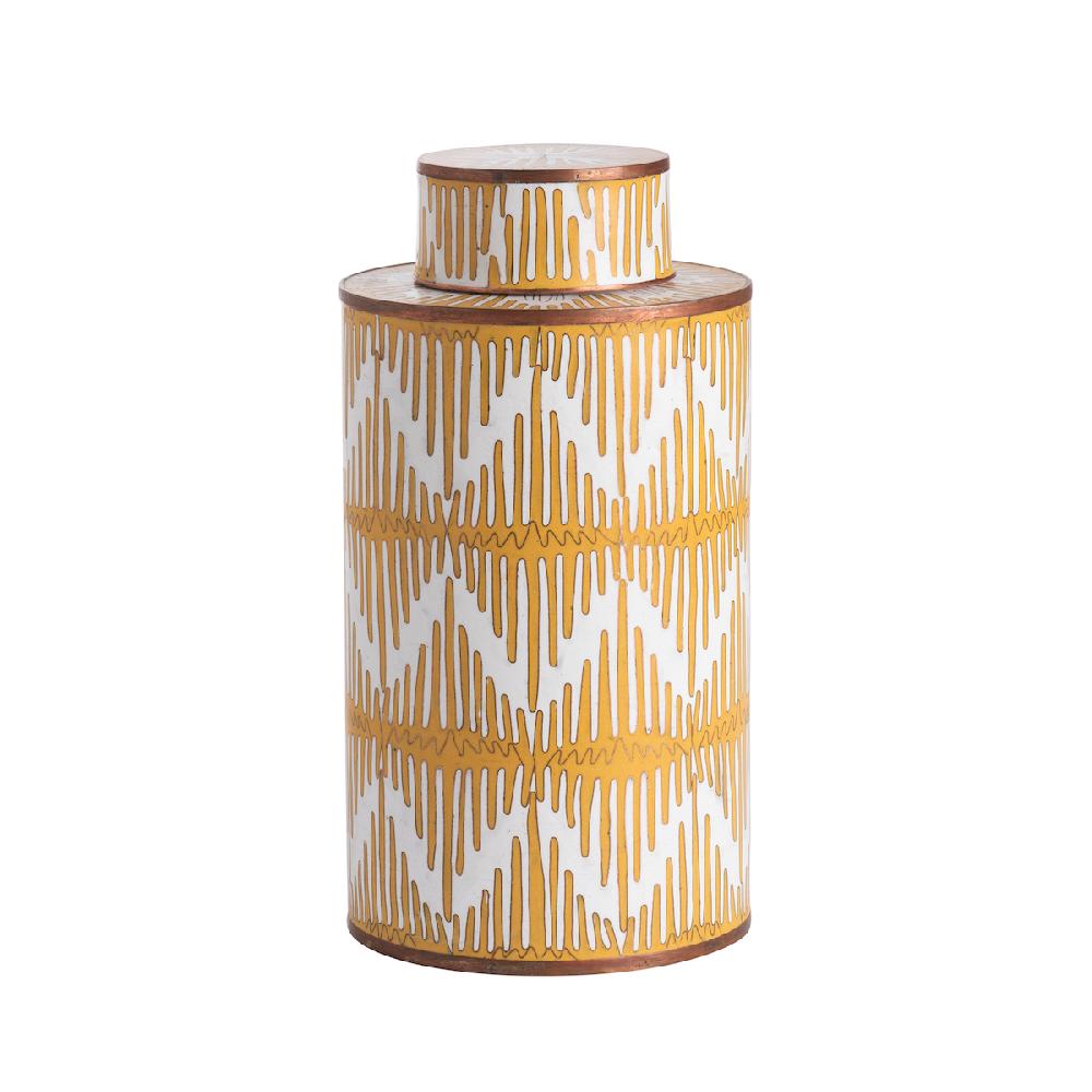 ashwood leather JAR MS ENAMELED SERENE YELLOW