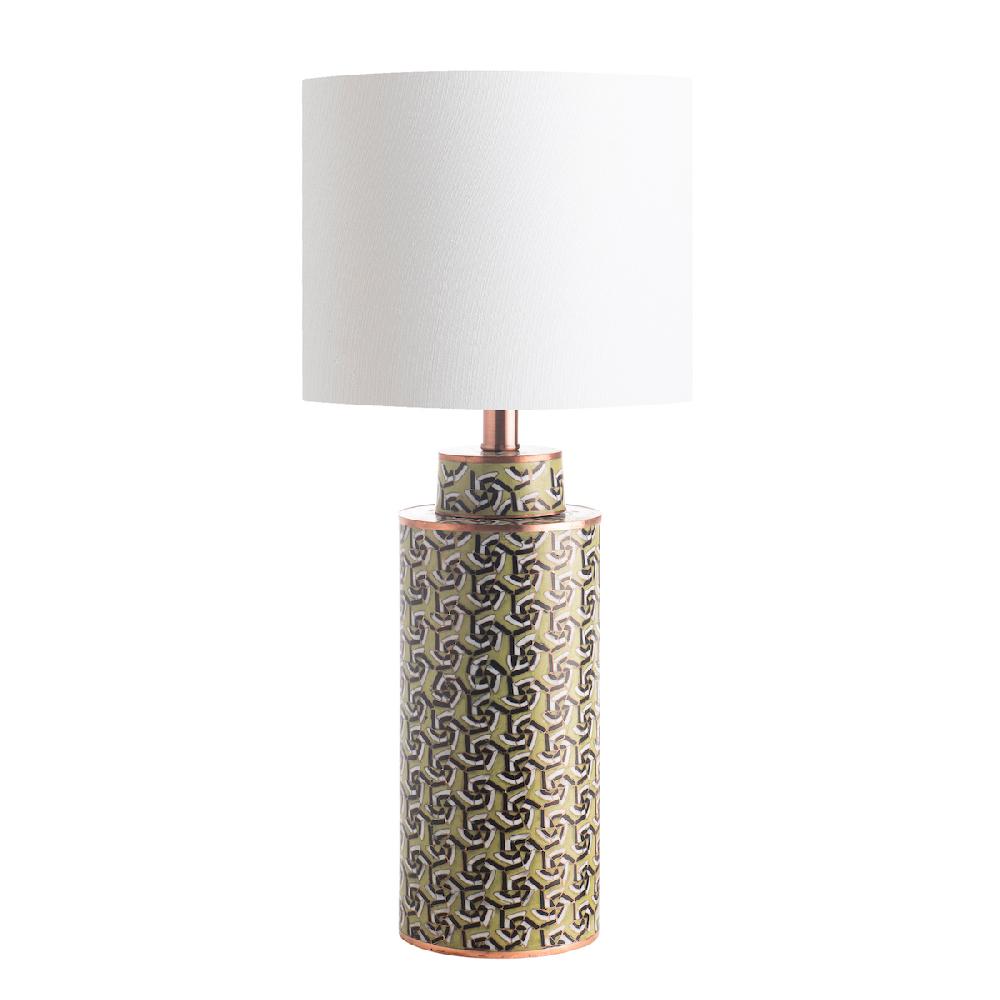 ashwood leather LAMP POT CLOISONNE ‘SHURIKEN’ YELLOW