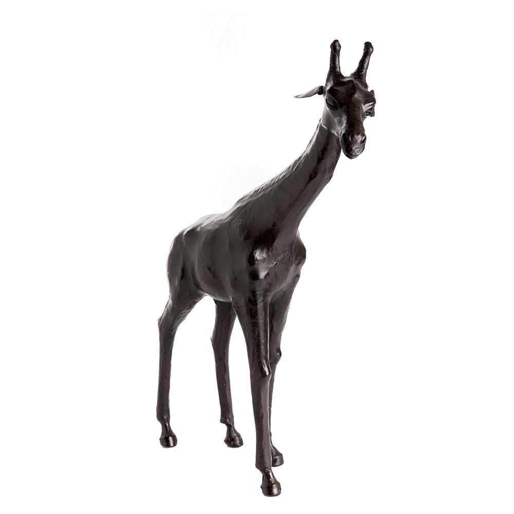 ashwood leather LEATHER GIRAFFE SCULPTURE
