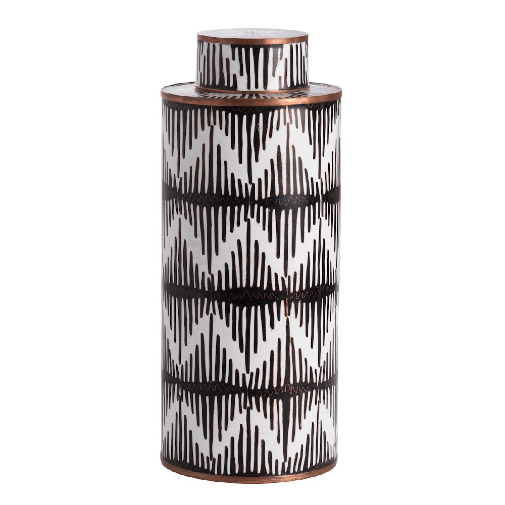 ashwood leather LONG JAR ENAMELED SERENE BLACK