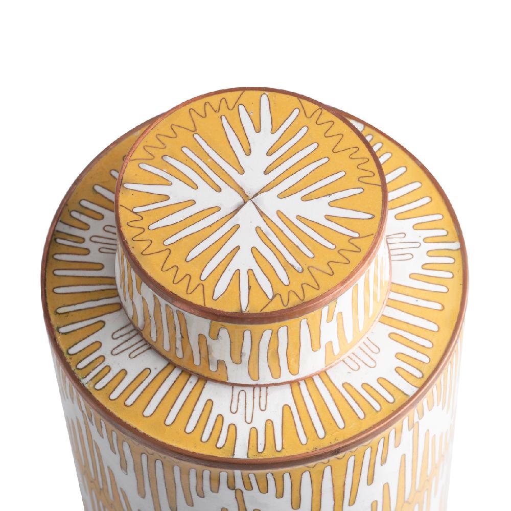 Ashwood Leather LONG JAR ENAMELED SERENE YELLOW