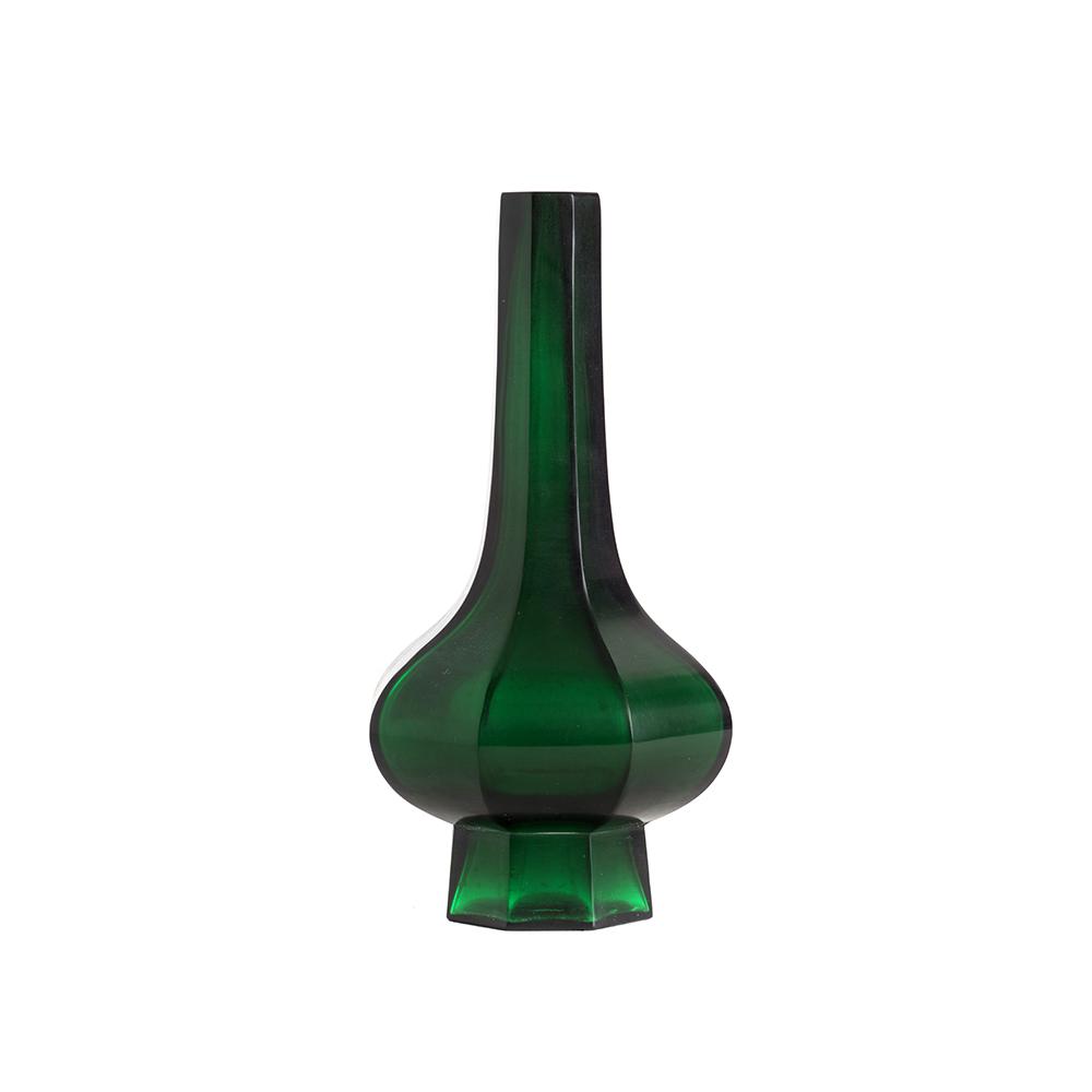 Ashwood Leather LONG NECK VASE OCTO.EMERALD XSS