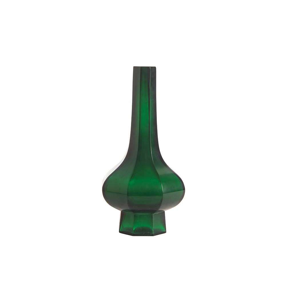 ashwood leather LONG NECK VASE OCTO.EMERALD XSS