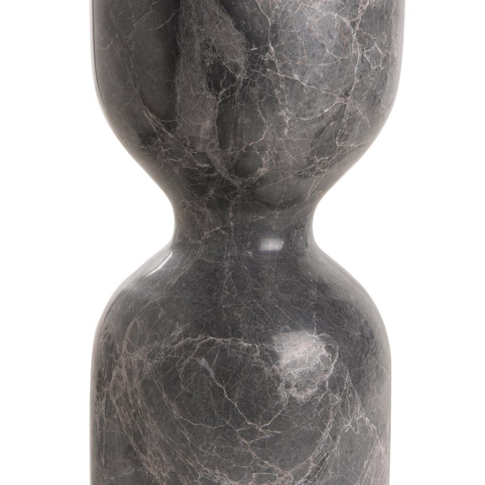 Ashwood Leather MARBLE TABLE LAMP & SHADE GREY-E27