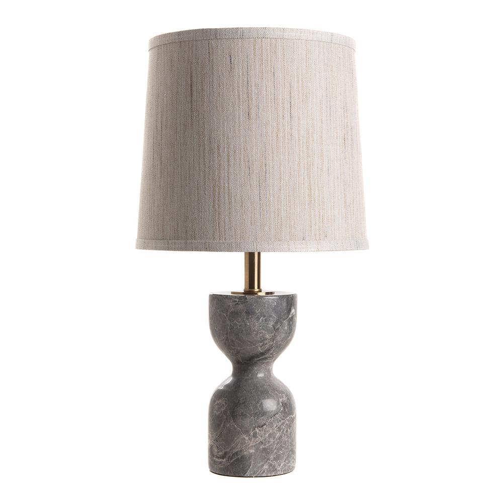 ashwood leather MARBLE TABLE LAMP & SHADE GREY-E27