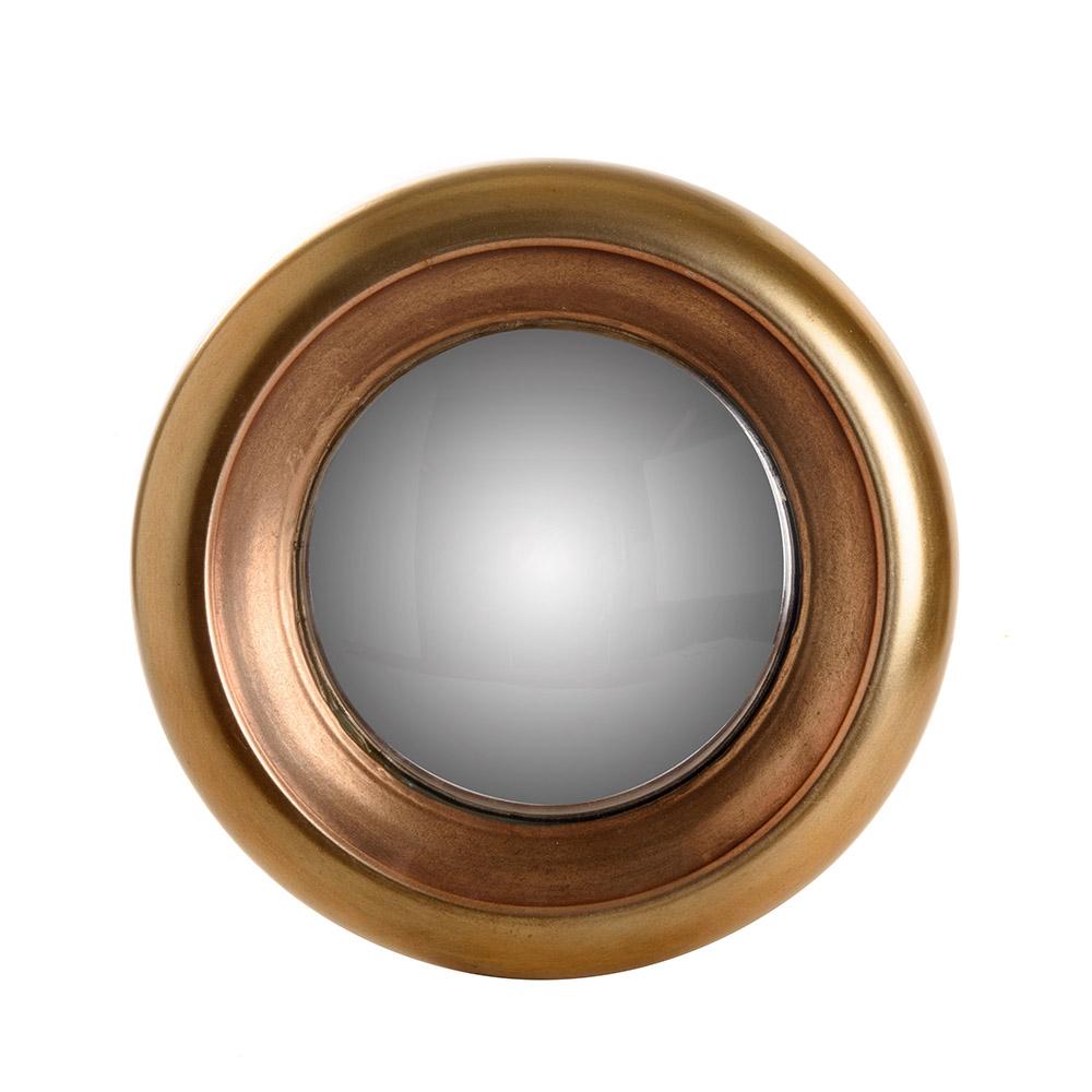 ashwood leather MIRROR CONVEX ROUND METAL S