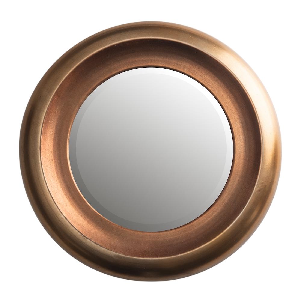 ashwood leather MIRROR ROUND METAL GOLD XXXL
