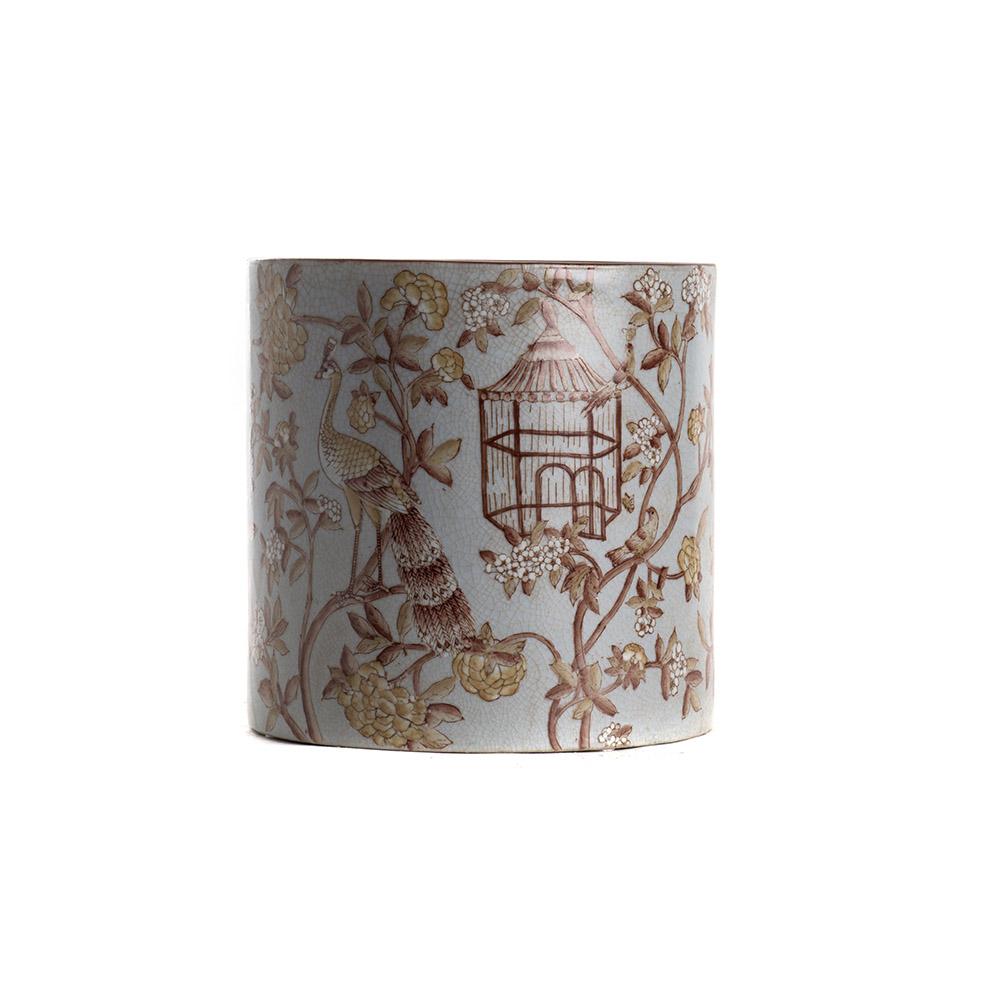 ashwood leather OVAL PLANTER POT GOULDIAN FINCH