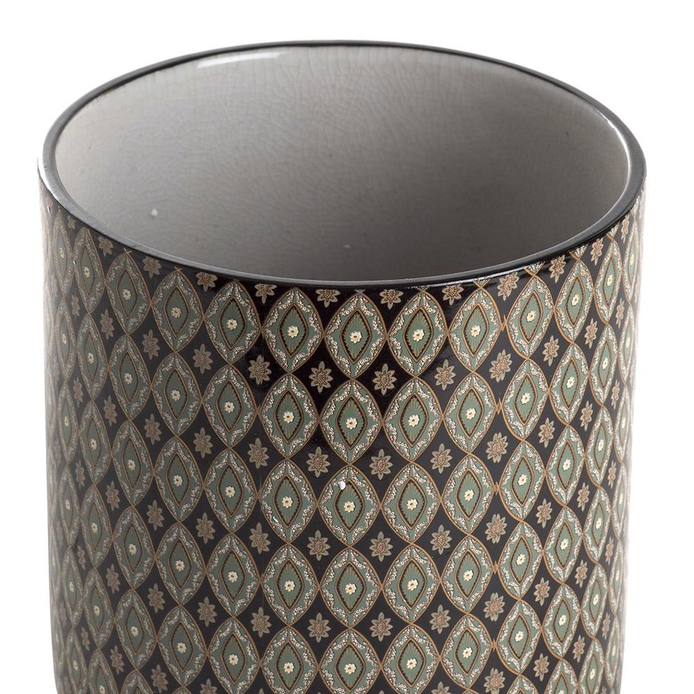 Ashwood Leather PLANTER POT STRAIGHT BLACK KASHMIR