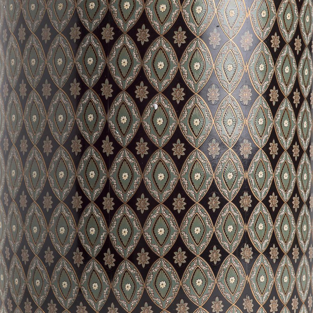 Ashwood Leather PLANTER POT STRAIGHT BLACK KASHMIR