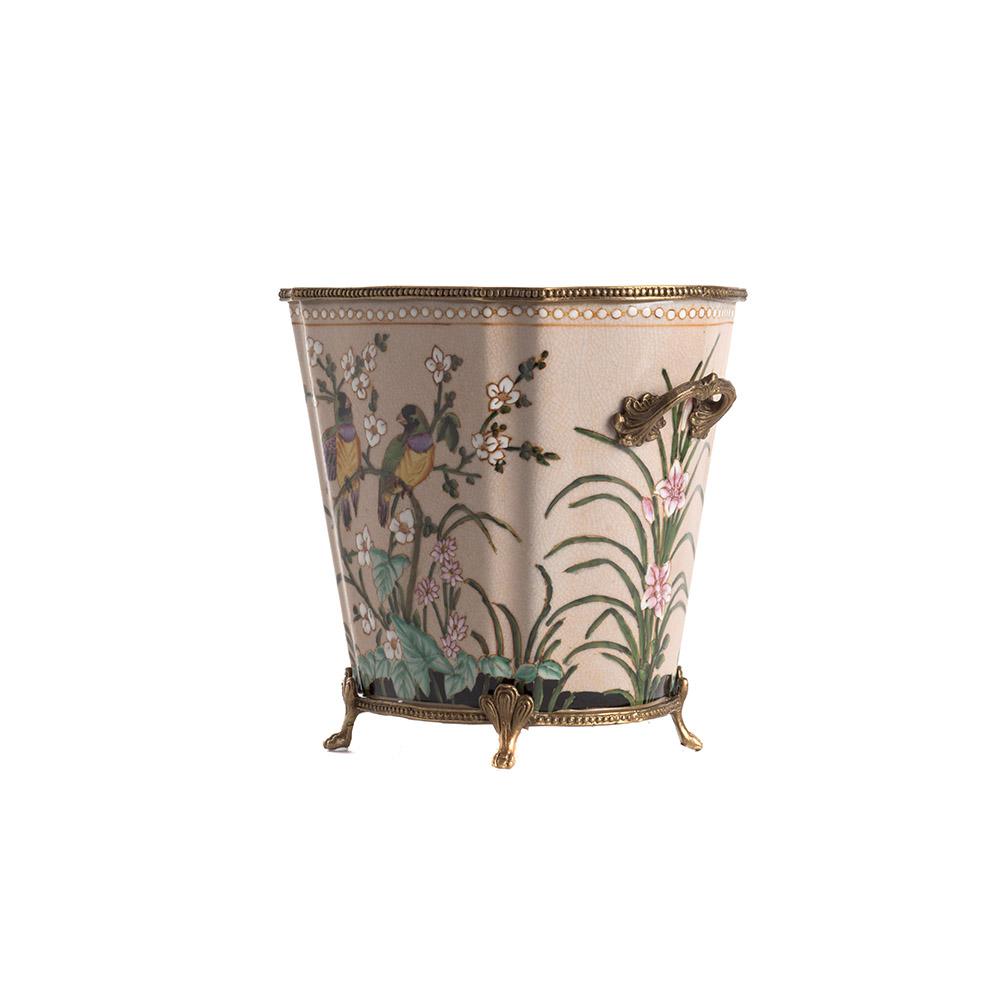 Ashwood Leather PLANTER POT TALL MS GOULDIAN FINCH