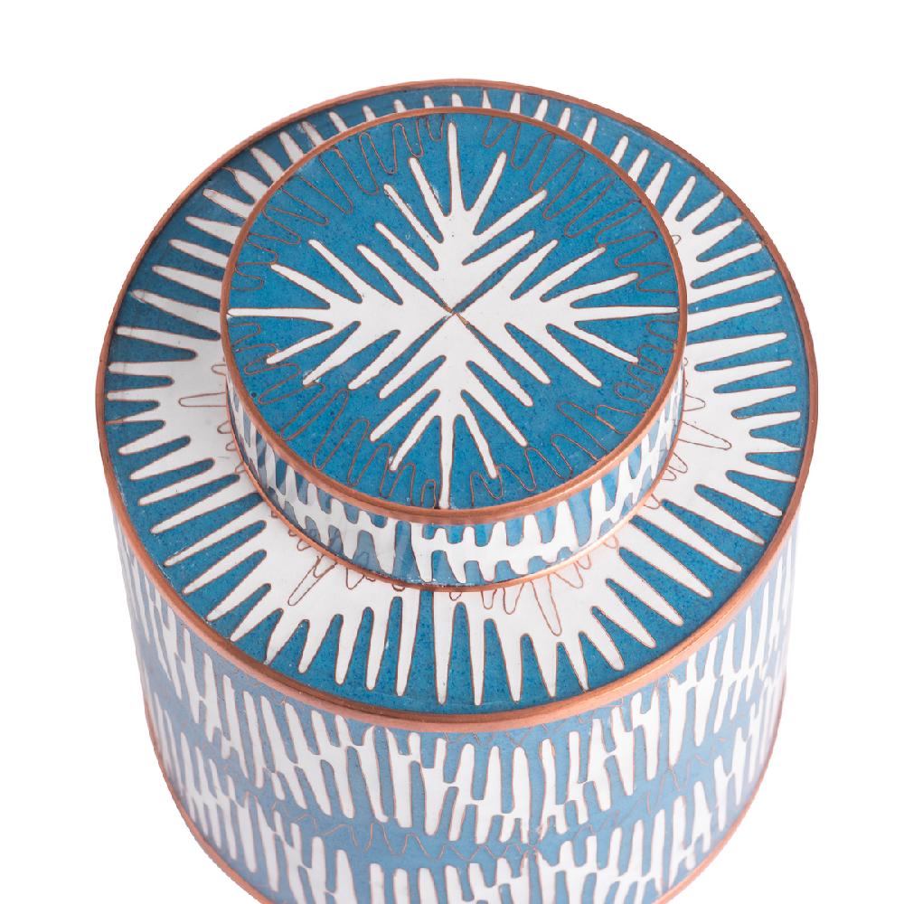 Ashwood Leather POT MS ENAMELED SERENE BLUE