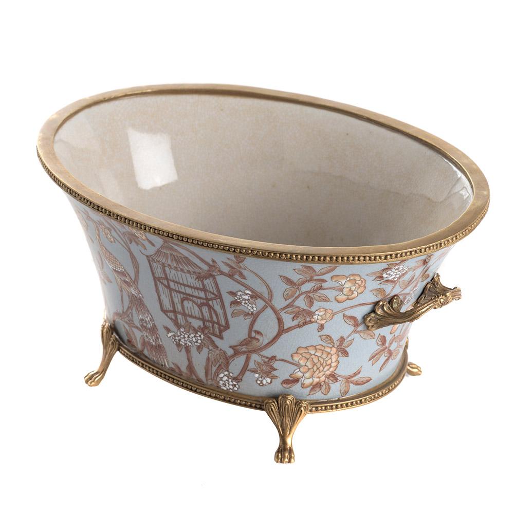 Ashwood Leather ROUND VASE GREEN ACID