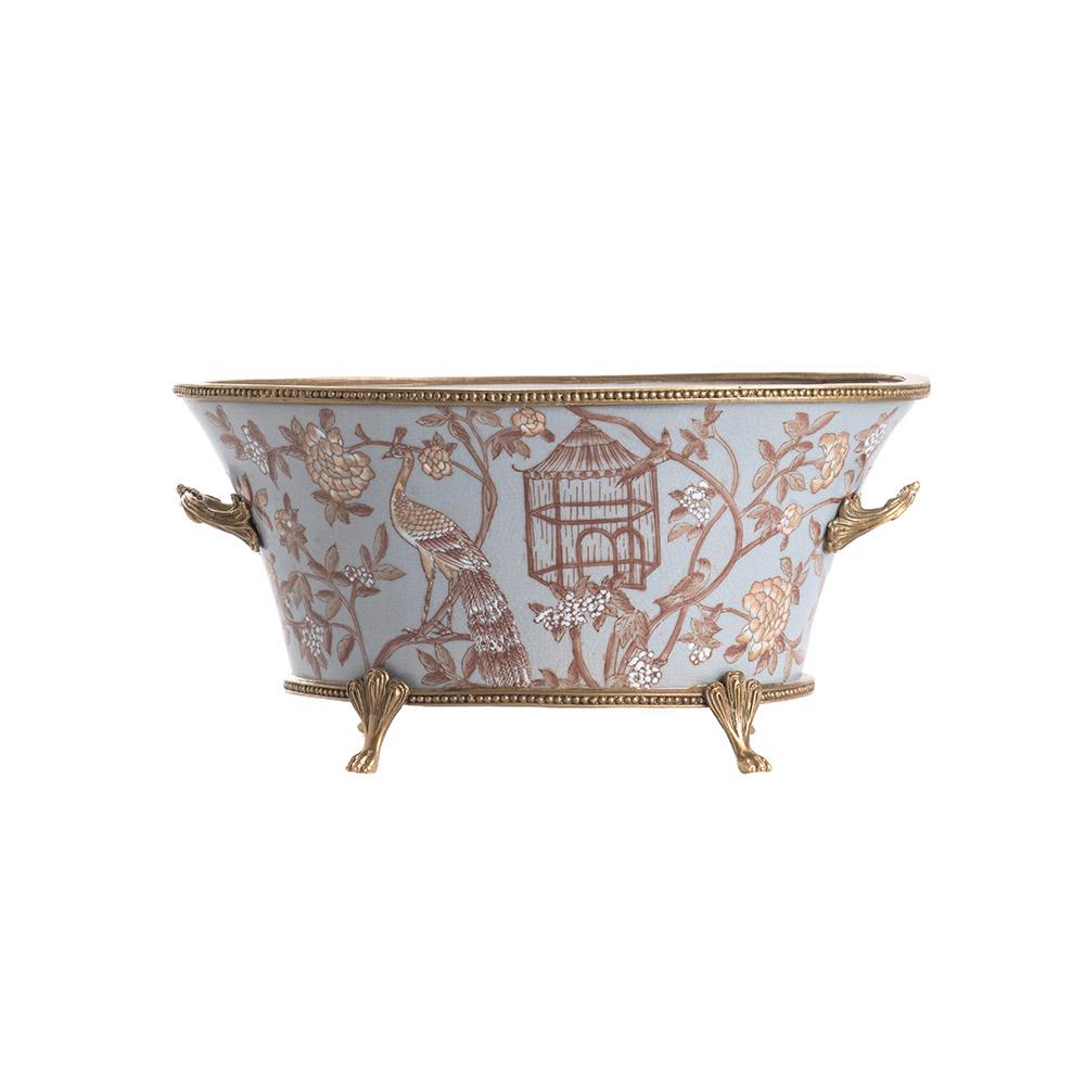 ashwood leather ROUND VASE GREEN ACID