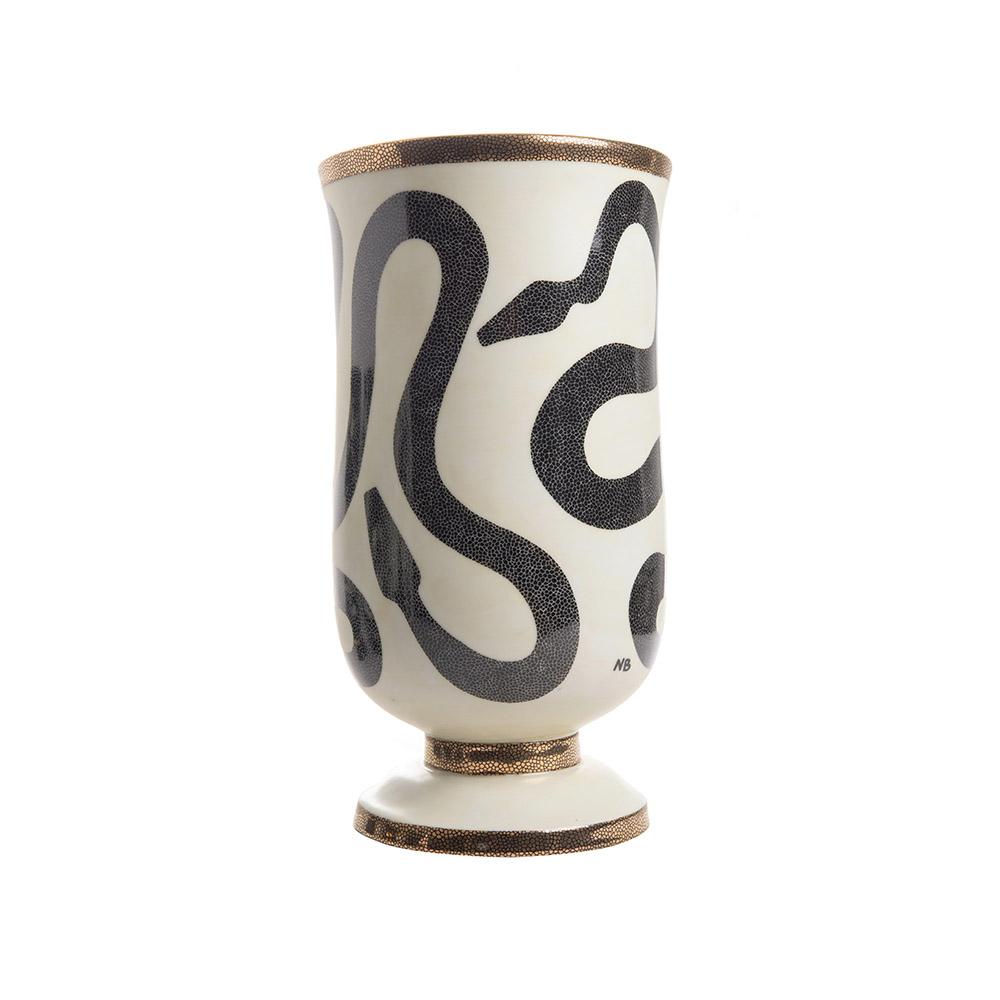 ashwood leather SEPENT VASE