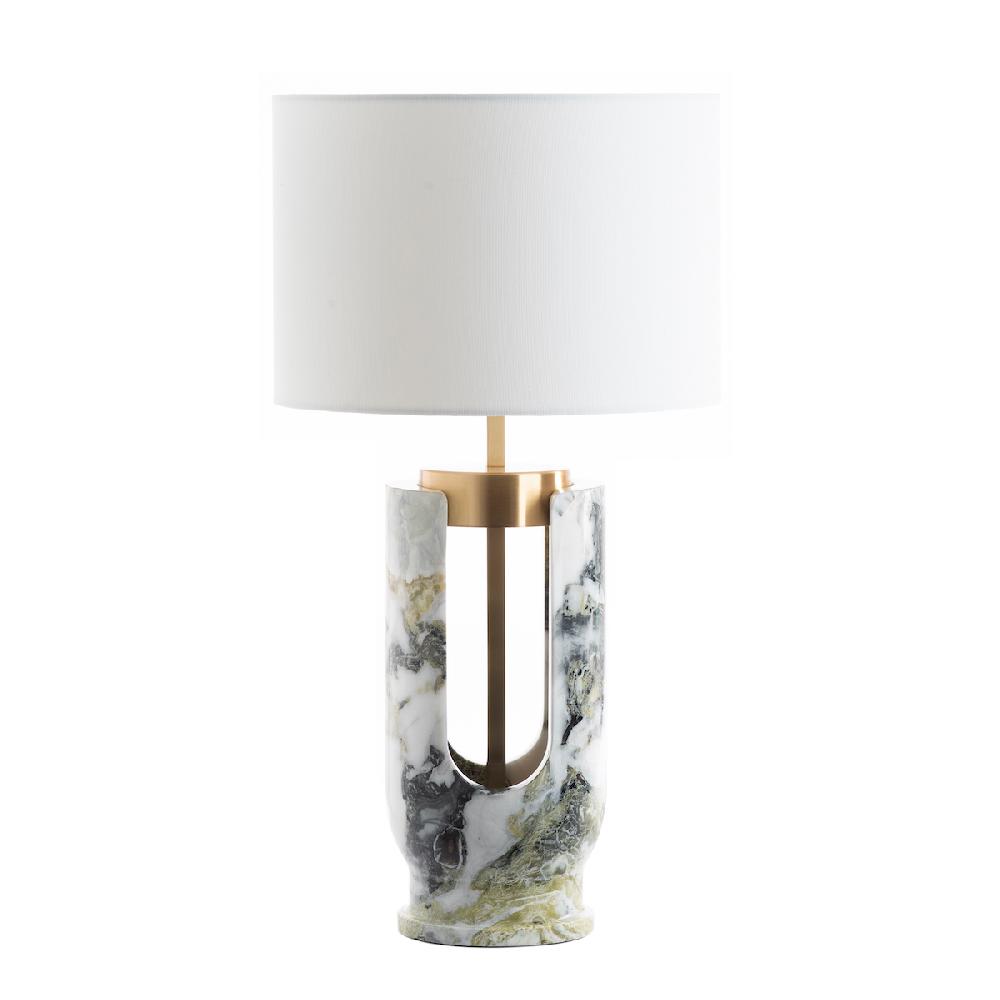 ashwood leather TABLE LAMP & SHADE COLD JADEITE-E27