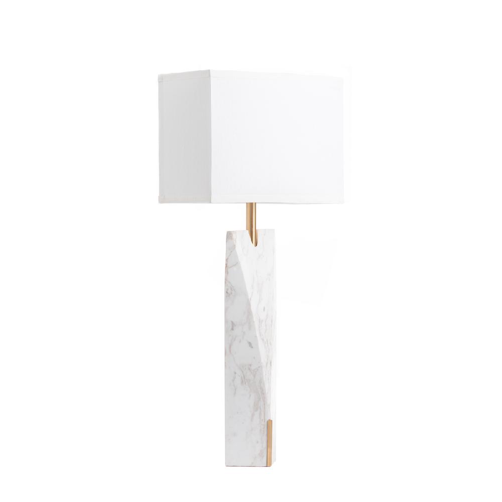 Ashwood Leather TABLE LAMP & SHADE WHITE-E27