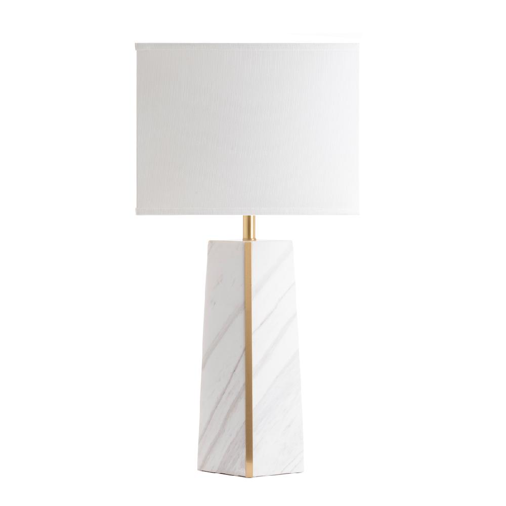 ashwood leather TABLE LAMP & SHADE WHITE GOLD-E27