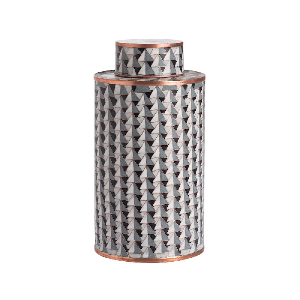 ashwood leather TEA POT ”TRIANGULAR 3D’ EGI MS