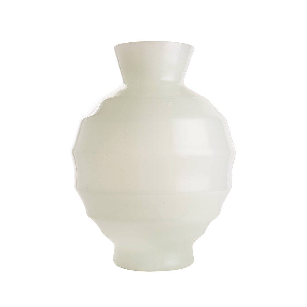 ashwood leather VASE ART DECOR BEIJING GLASS JADE